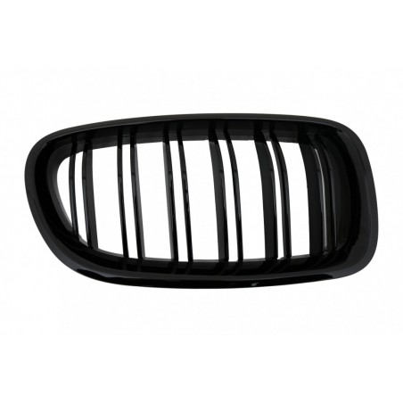 Central Grilles Kidney Grilles suitable for BMW F10 5 Series (2010-up) Double Stripe M Design Piano Black