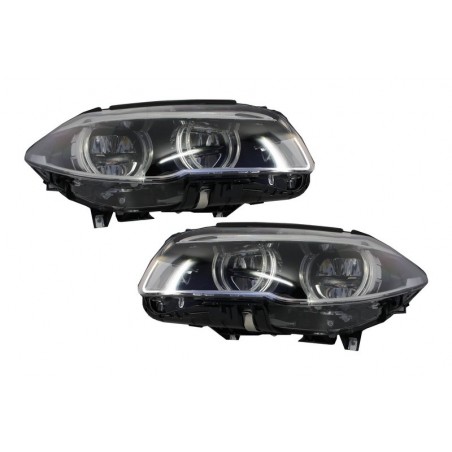 Headlights Full LED suitable for BMW 5 Series F10 F11 (2011-2013) Angel Eyes