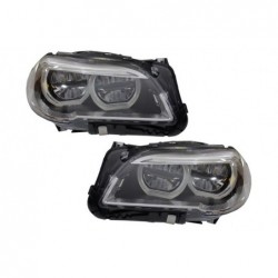 Headlights Full LED suitable for BMW 5 Series F10 F11 (2011-2013) Angel Eyes