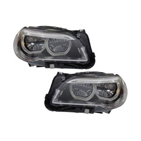 Headlights Full LED suitable for BMW 5 Series F10 F11 (2011-2013) Angel Eyes