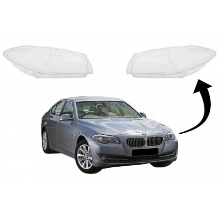 Priekinių žibintų lęšių stiklai, tinkami BMW 5 serijos F10 F11 F18 (2010-2017) Skaidraus stiklo optika