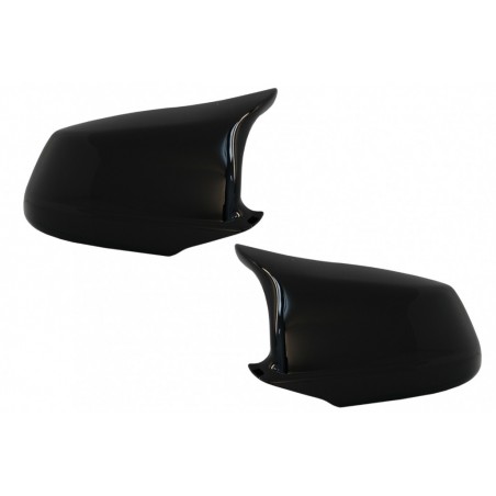 Veidrodžių dangteliai tinka BMW 5 serijos F10 F11 F18 Non LCI (07.2010-2013) Piano Black M Design