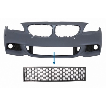 Priekinio buferio centrinės apatinės grotelės, tinkamos BMW 5 serijos F10 F11 M-Tech (2009-2017)