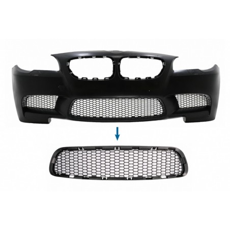 Priekinio buferio centrinės apatinės grotelės tinka BMW 5 serijos F10 F11 M5 (2009-2017)