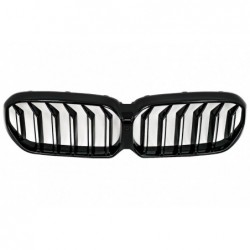 Central Kidney Grille suitable for BMW 5 Series G30 G31 LCI (07.2020-up) Double Stripe Design Piano Black