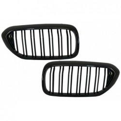 Central Kidney Grilles suitable for BMW 5 Series G30 G31 Sedan Touring (2017-up) Double Stripe M Design Piano Black