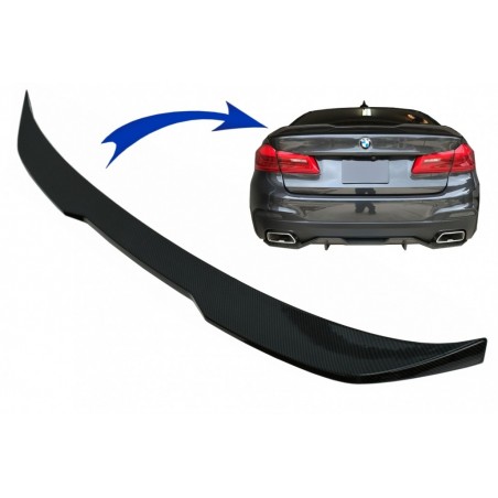 Trunk Boot Spoiler suitable for BMW 5 Series G30 (2017-Up) M Performance Design Carbon Look