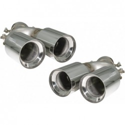 Exhaust Muffler Tips suitable for BMW 5 Series G30 G31 G38 6 Series G32 (2016-2020) 540i Design Chrome