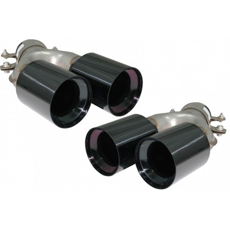 Exhaust Muffler Tips suitable for BMW 5 Series G30 G31 G38 (2016-2020) 6 Series G32 (2016-2020) 540i Design Black