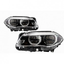 Full LED Angel Eyes priekiniai žibintai, tinkami BMW 5 serijos F10 F11 LCI (2014-2017)