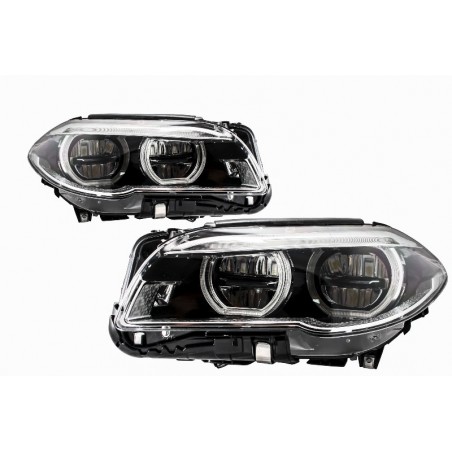 Full LED Angel Eyes priekiniai žibintai, tinkami BMW 5 serijos F10 F11 LCI (2014-2017)