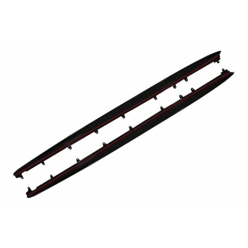 Side Skirts Extension suitable for BMW 5 Series G38 Long Wheel Base Saloon (2017-up) M Performance Design Piano Black