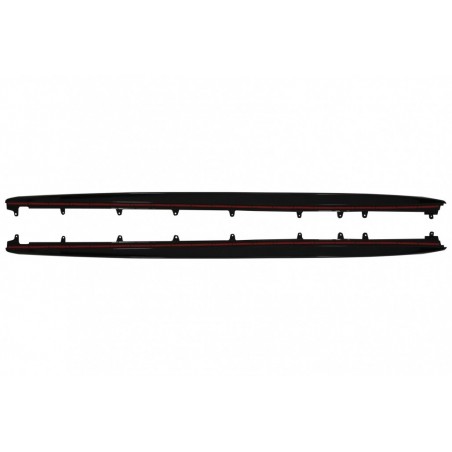 Side Skirts Extension suitable for BMW 5 Series G38 Long Wheel Base Saloon (2017-up) M Performance Design Piano Black