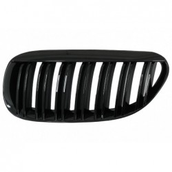 Central Front Kidney Grille suitable for BMW 6 Series E63 E64 LCI Pre-LCI (2004-2010) M Design Double Stripe Piano Black