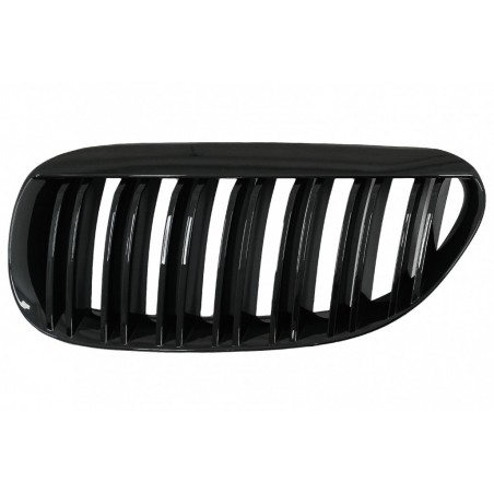 Central Front Kidney Grille suitable for BMW 6 Series E63 E64 LCI Pre-LCI (2004-2010) M Design Double Stripe Piano Black