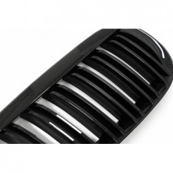 Central Front Kidney Grille suitable for BMW 6 Series E63 E64 LCI Pre-LCI (2004-2010) M Design Double Stripe Piano Black