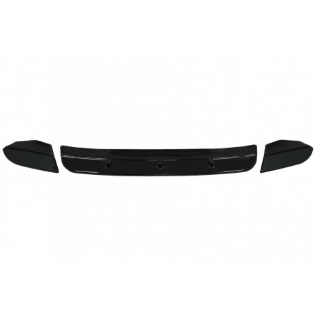 Front Bumper Spoiler Lip suitable for BMW X4 G02 (2018-Up) Piano Black