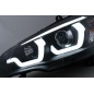 Tube Light LED DRL Angel Eyes Headlights suitable for BMW X5 E70 (2007-2013) Black