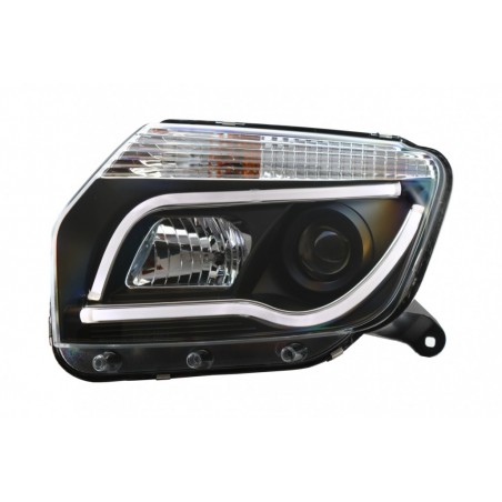 LED Headlights suitable for Dacia Duster I (2009-2014) Tube Light Bar Black Edition