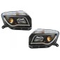 LED Headlights suitable for Dacia Duster I (2009-2014) Tube Light Bar Black Edition