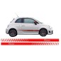 Side Decals Sticker Vinyl Red suitable for FIAT 500 (2007+)